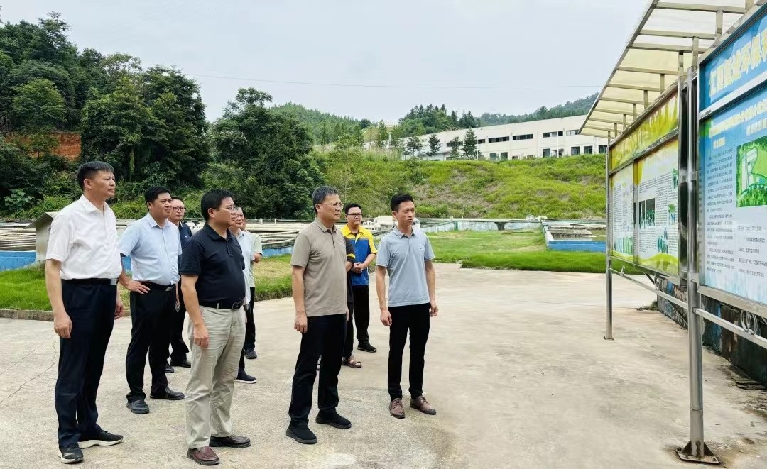 江西省龙南市政府领导调研挺进环保龙南临塘（一）处理站